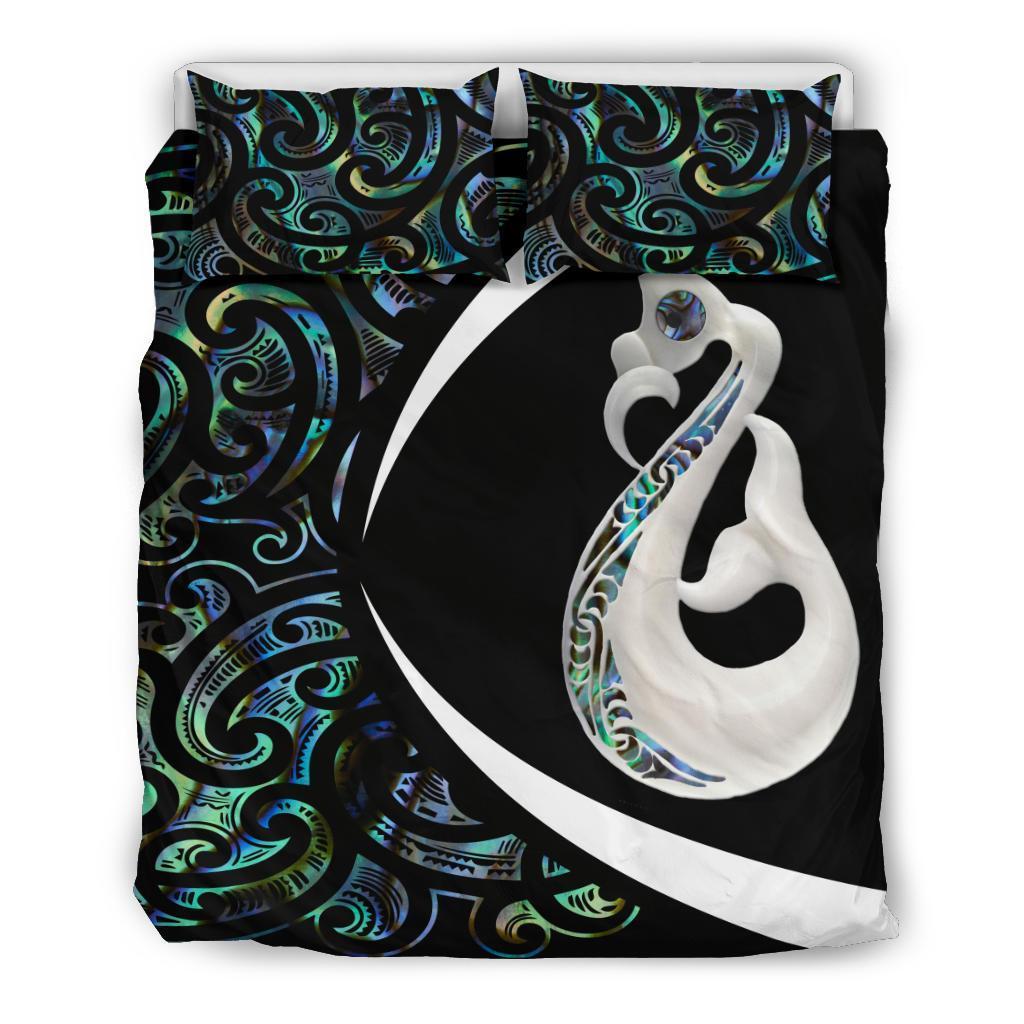 New Zealand Maori Manaia Paua Shell Bedding Set Circle Style