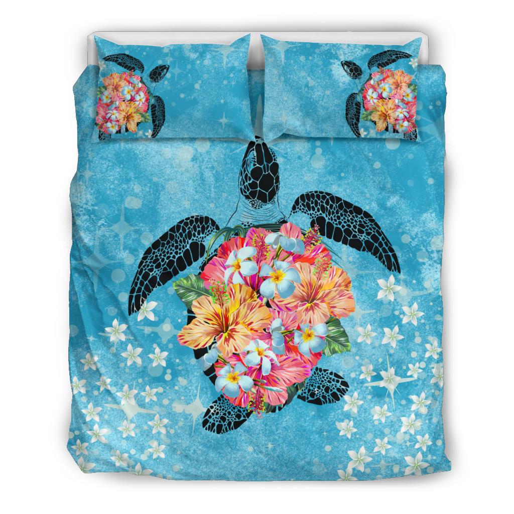Hawaii Bedding Set Hawaii Turtle Hibiscus Plumeria Bedding Set
