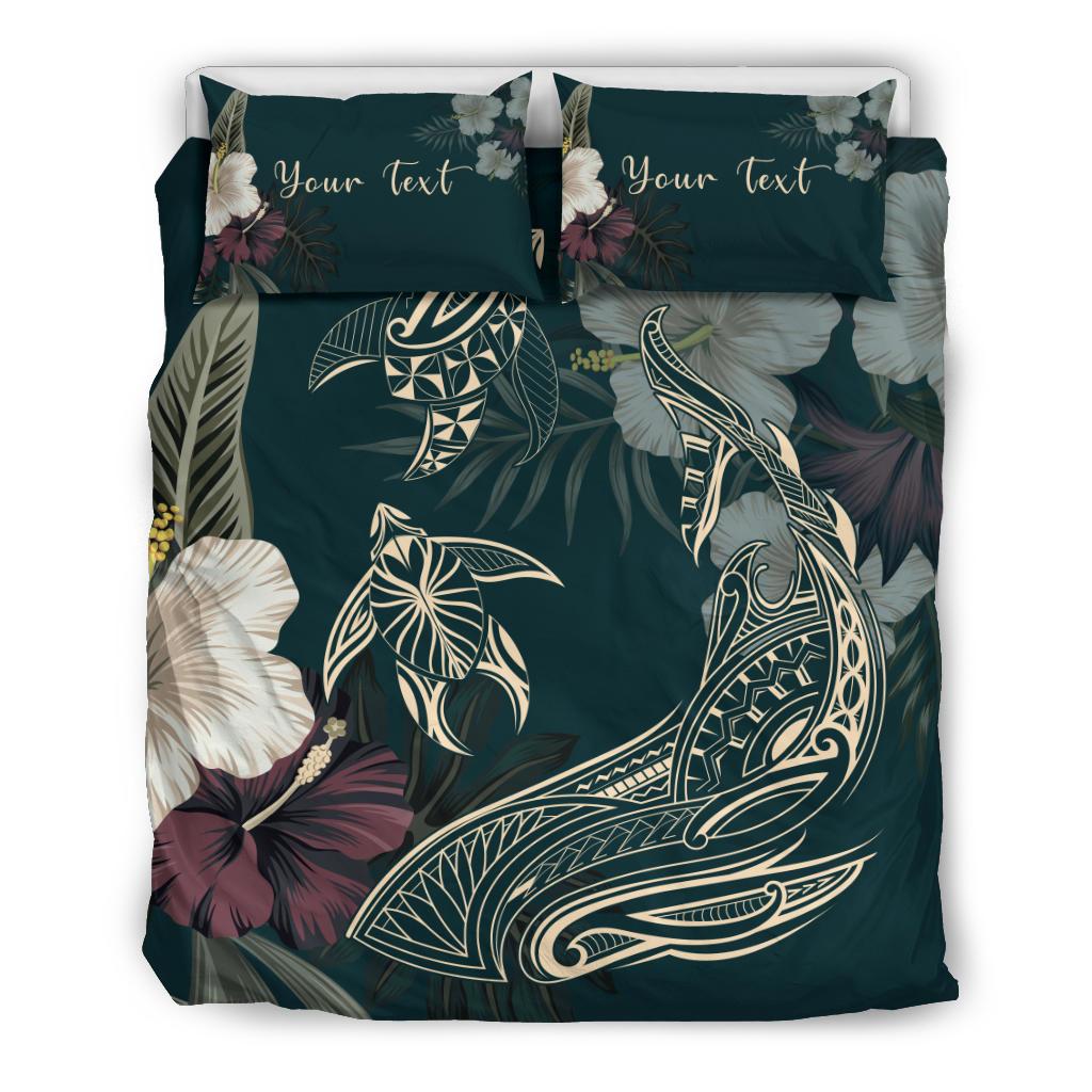 Hawaii Tropical Hibiscus Aumakua Personalized Bedding Set Lucas Style Green