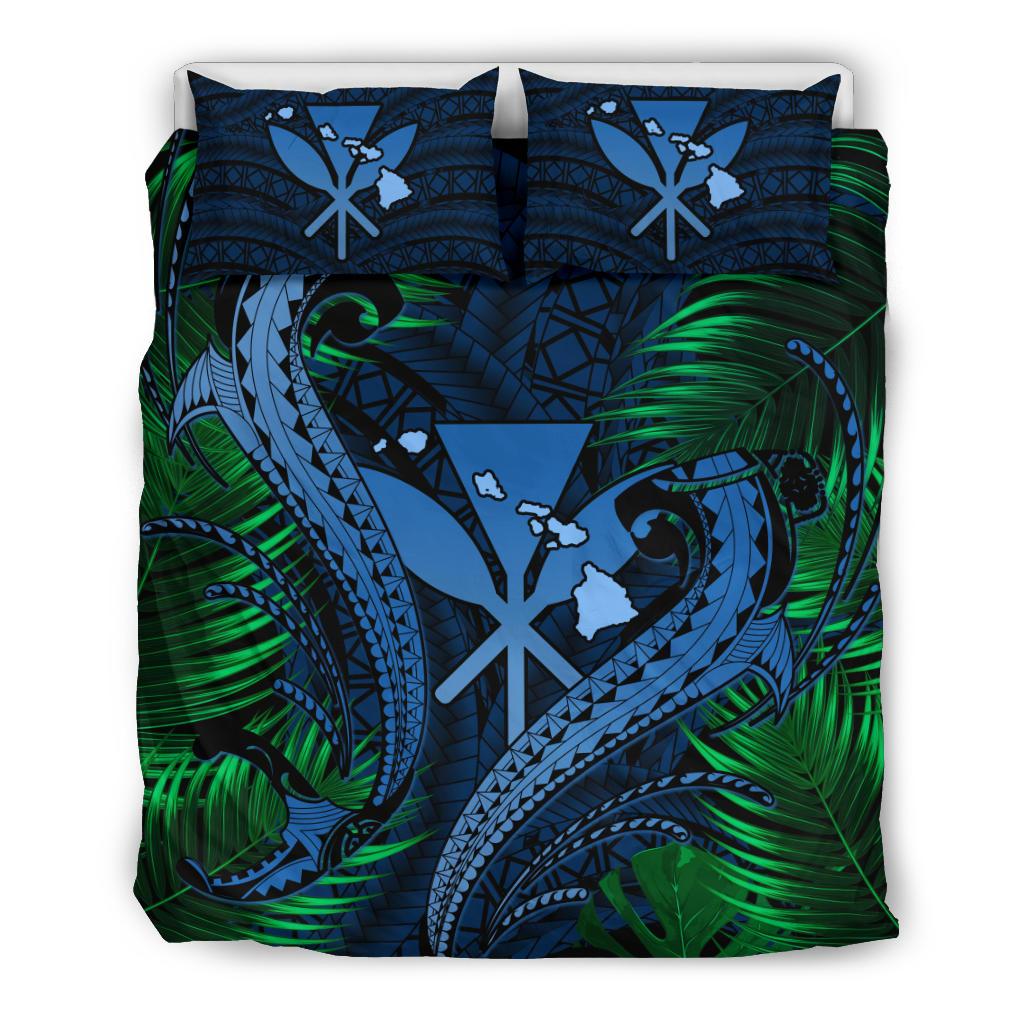 Hawaii Shark Polynesian Tropical Bedding Set Pastel