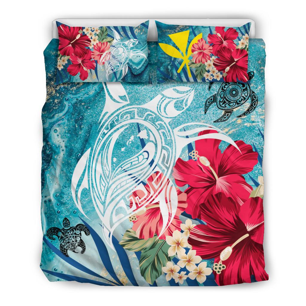 Hawaiian Bedding Set Coral Tropical Turtle Bedding Set