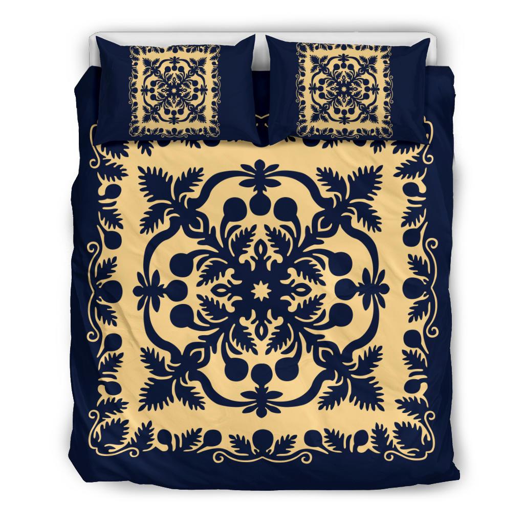 Hawaii Bedding Set Royal Pattern Indigo
