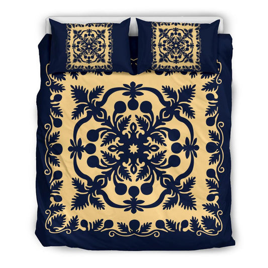 Hawaii Bedding Set Royal Pattern Indigo
