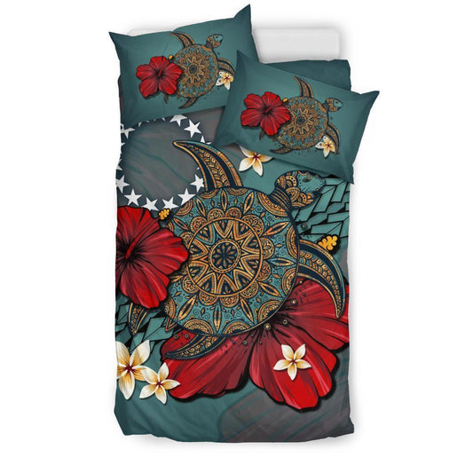 Cook Islands Bedding Set Blue Turtle Tribal