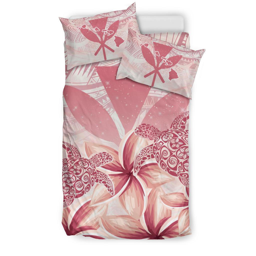 Hawaii Bedding Set Hawaii Turtle Kanaka Plumeria Polynesian Pink Bedding Set