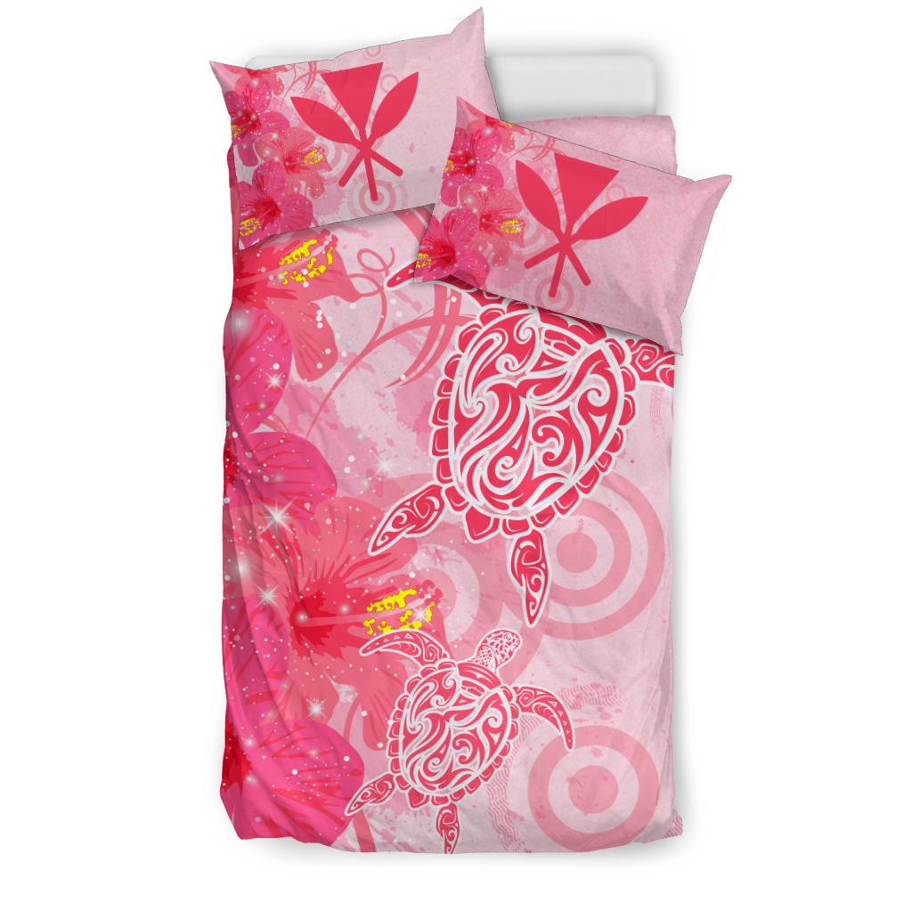 Hawaii Bedding Set Hawaii Turtle Hibiscus Vintage Pink Bedding Set