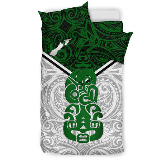New Zealand Maori Rugby Bedding Set Pride Version White
