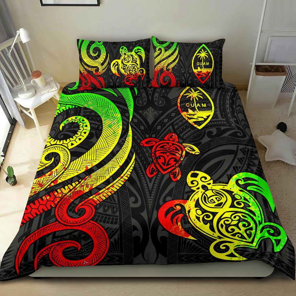 Guam Polynesian Bedding Set Reggae Tentacle Turtle