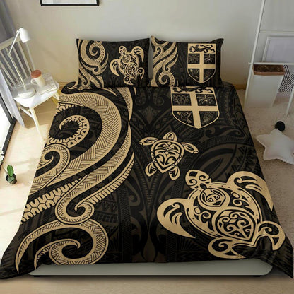 Fiji Polynesian Bedding Set Gold Tentacle Turtle