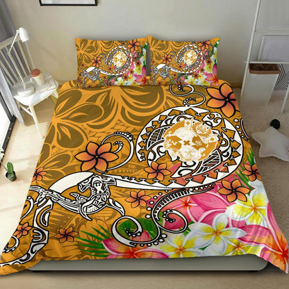 Tonga Bedding Set Turtle Plumeria (Gold)