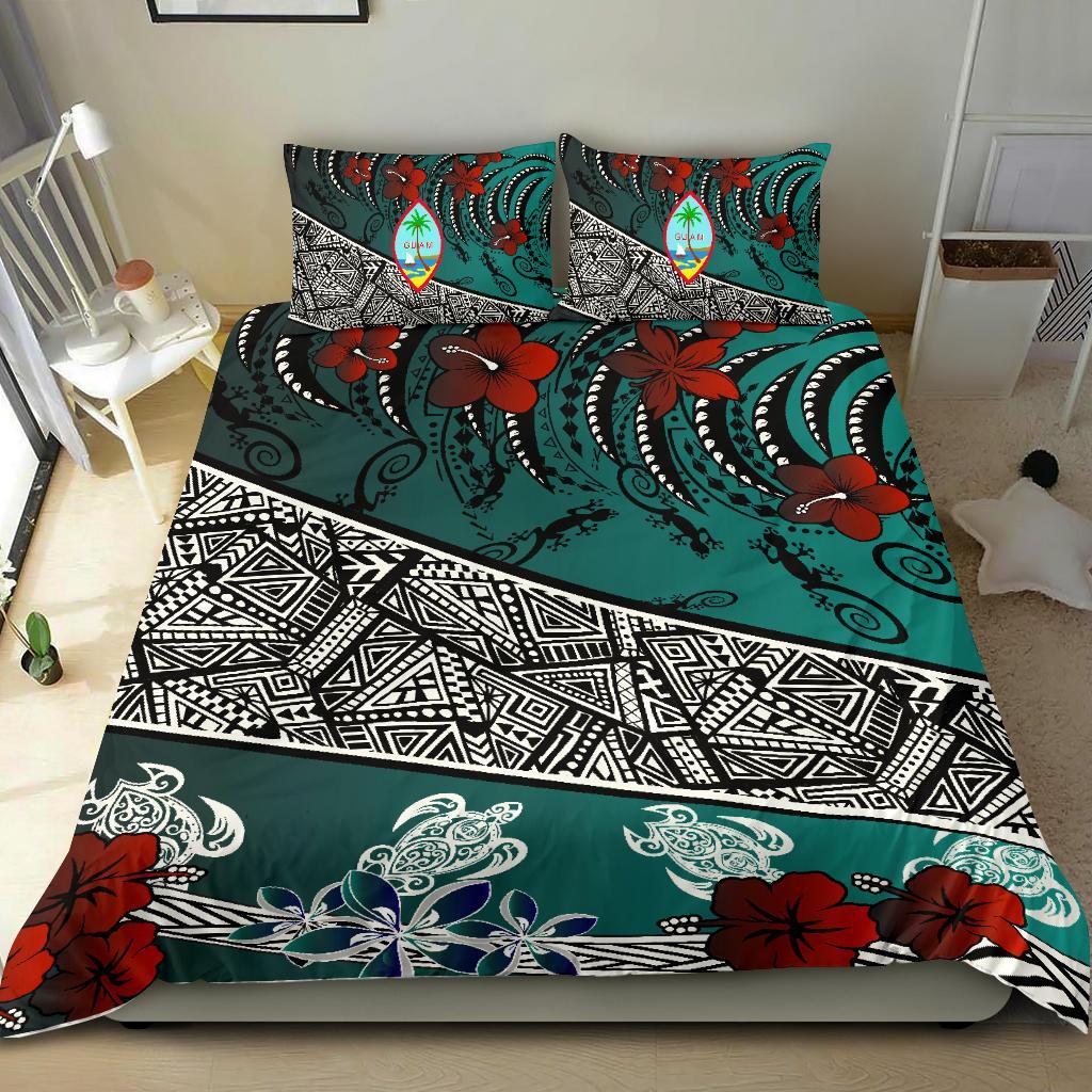 Guam Bedding Set Lizard And Turtle Green