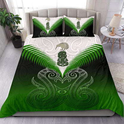 Maori Manaia Bedding Set Green