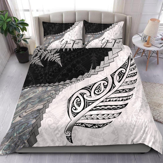 Signature Custom, Paua Shell Maori Silver Fern Bedding Set