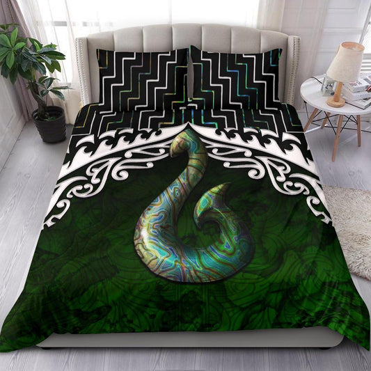 New Zealand Maori Hei Matau Poutama Bedding Set