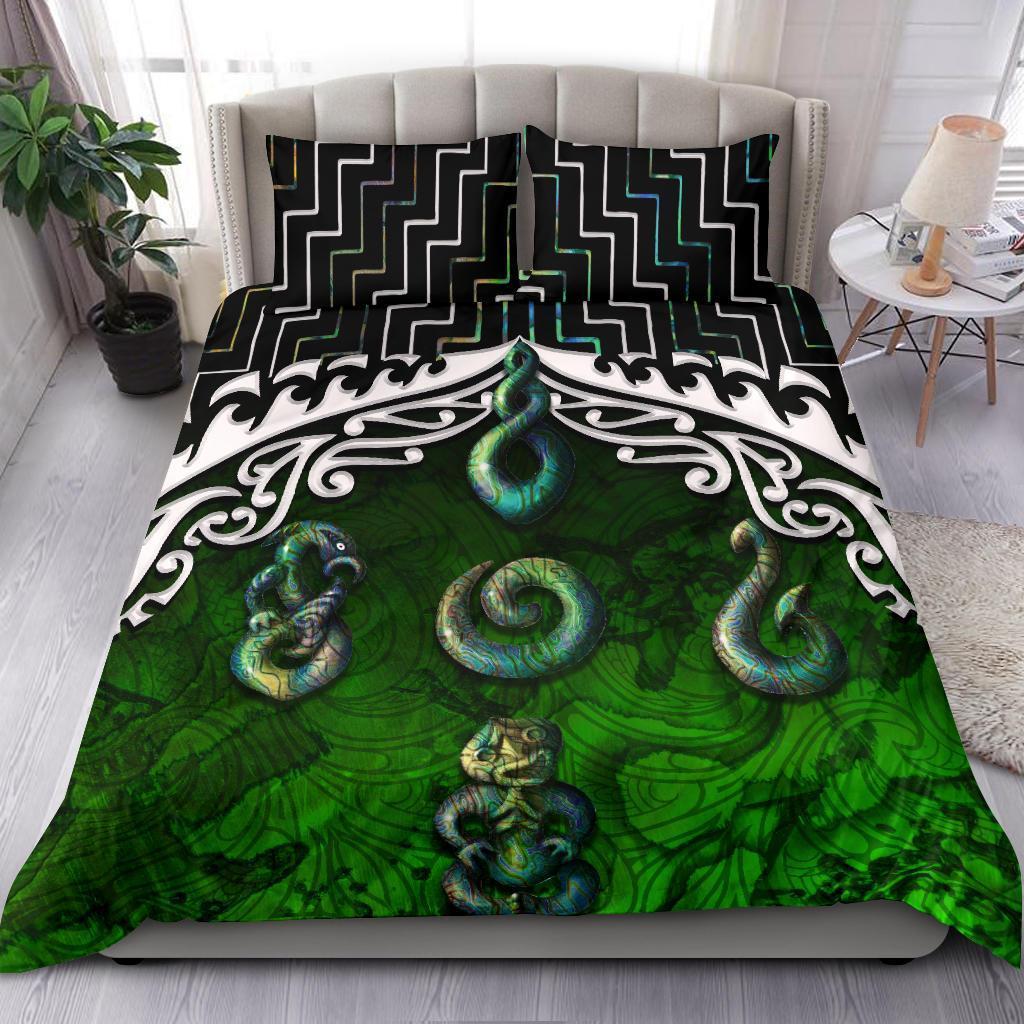 New Zealand Maori Symbols Poutama Bedding Set