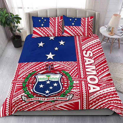 Samoa Flag Polynesian Bedding Set