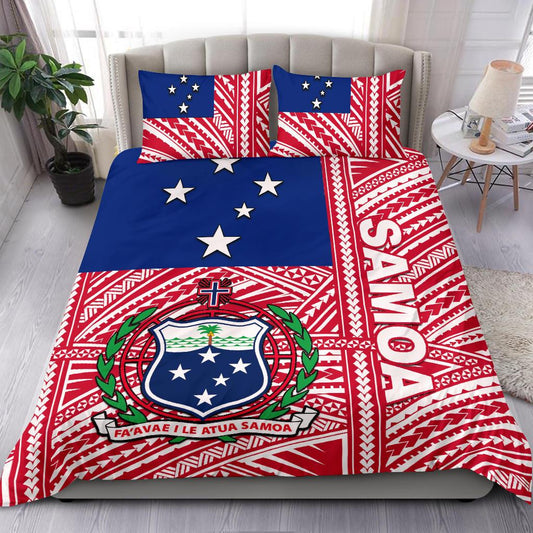 Samoa Flag Polynesian Bedding Set