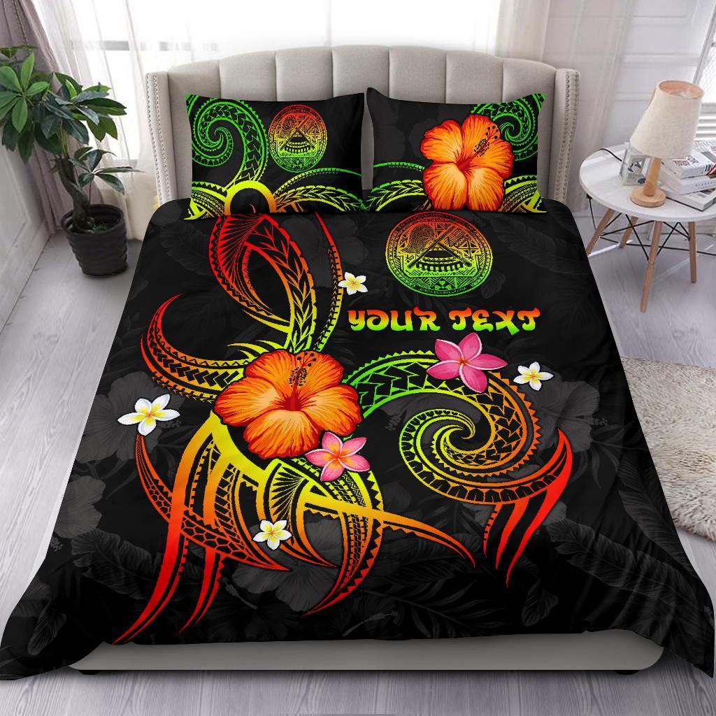 American Samoa Polynesian Personalised Bedding Set Legend of American Samoa (Reggae)