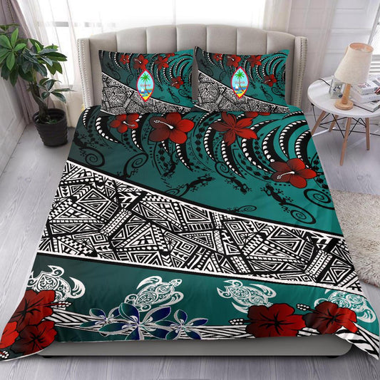 Guam Bedding Set Lizard And Turtle Green