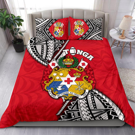 Tonga Rugby Bedding Set Polynesian Style Pinwheel