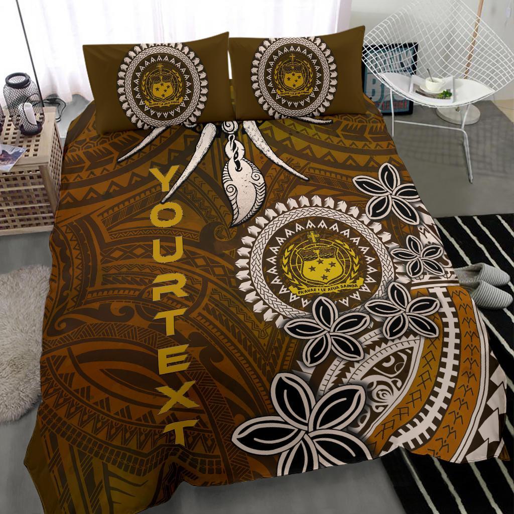 Samoa Custom Personalised Bedding Sets Polynesian Boar Tusk