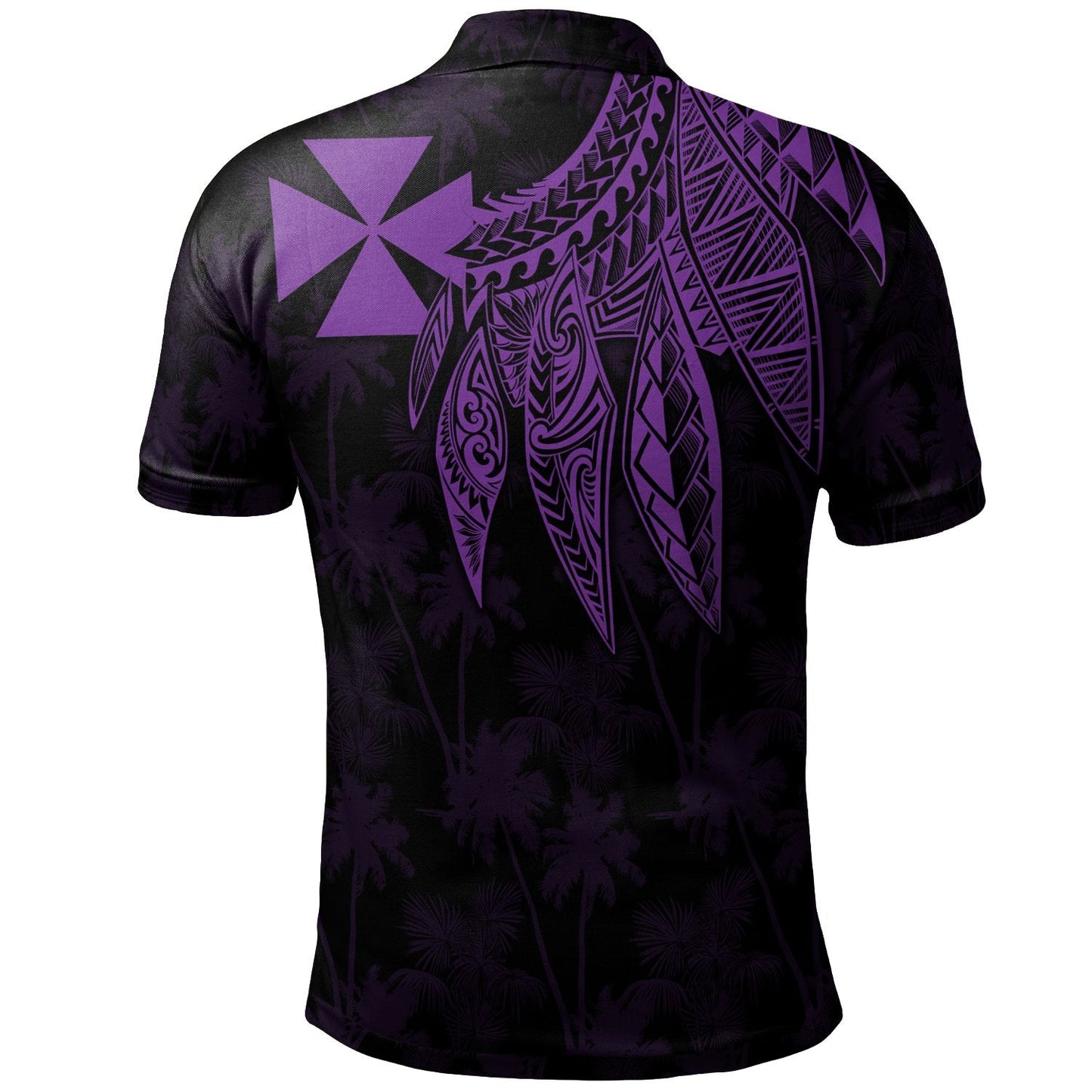 Wallis and Futuna Polo - Polynesian Wings Purple