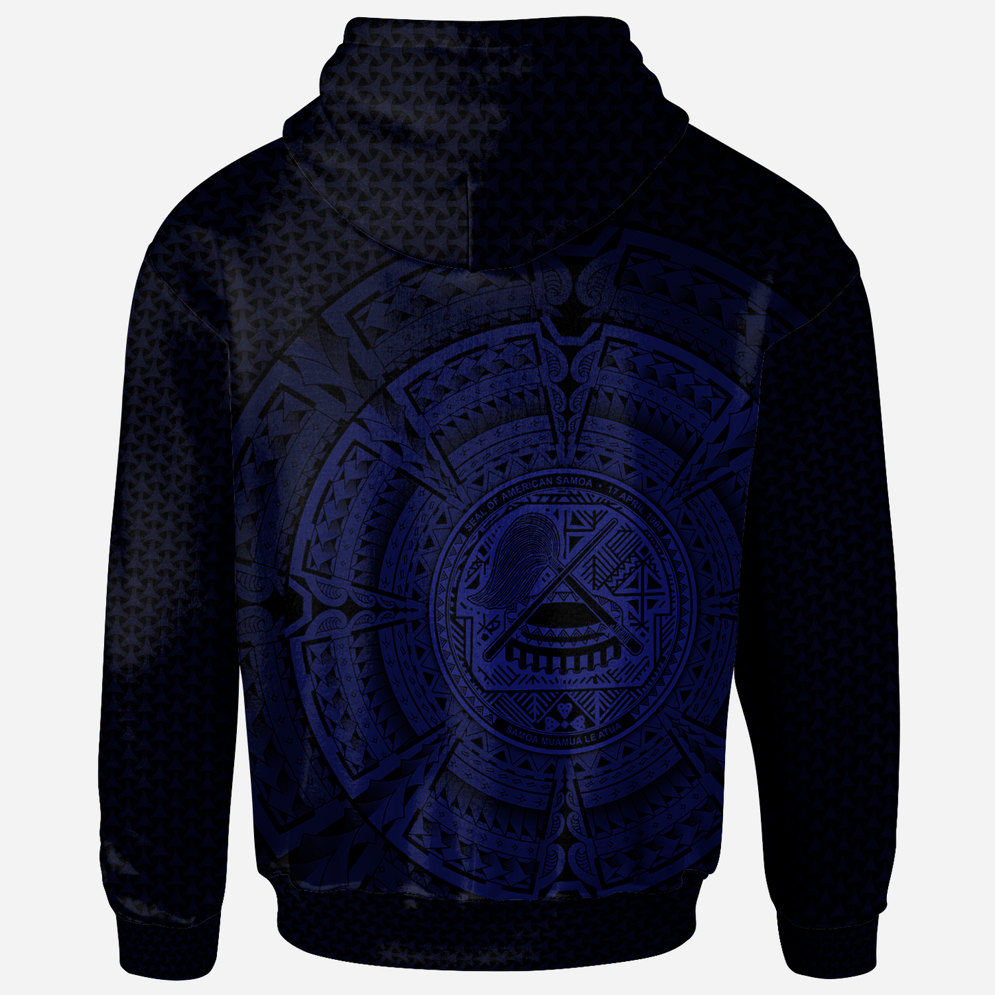 American Samoa Polynesian Hoodie Polynesian Circle Blue