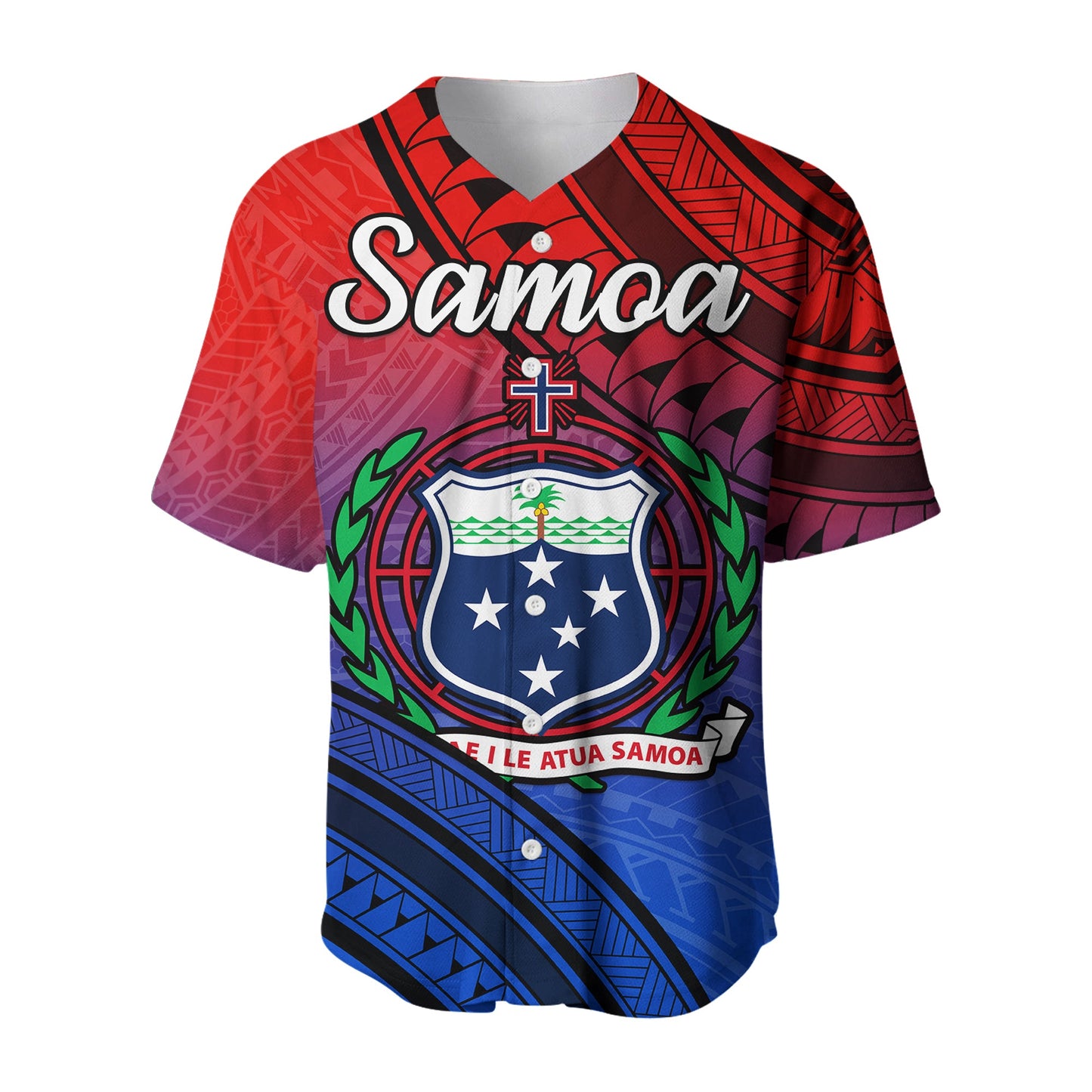 Samoa Baseball Jersey Style Gradient Sporty Original