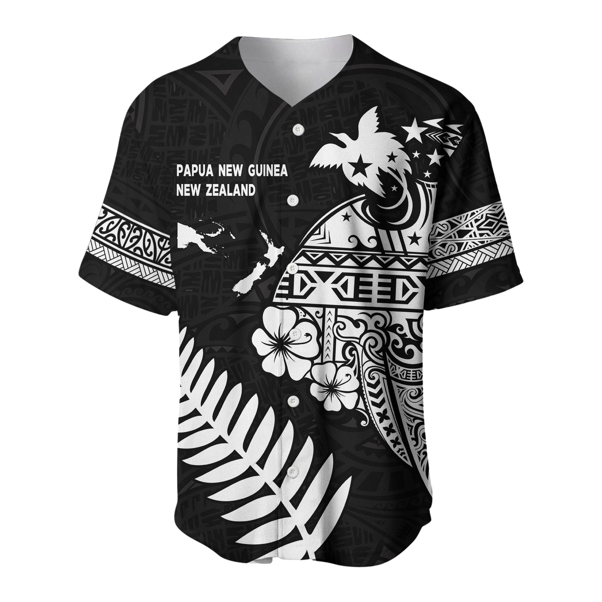 Papua New Guinea and New Zealand Baseball Jersey Maori Polynesian
