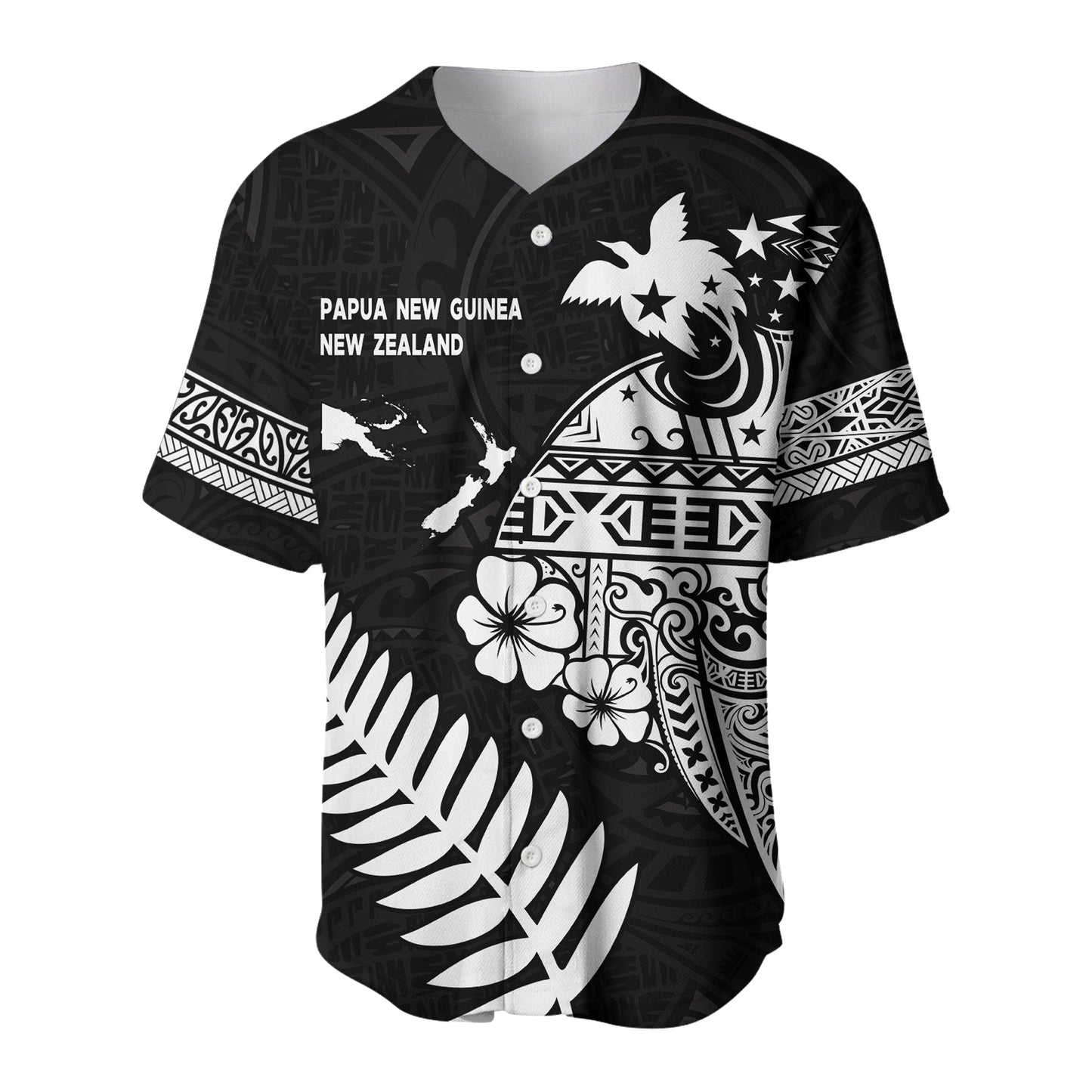 Papua New Guinea and New Zealand Baseball Jersey Maori Polynesian