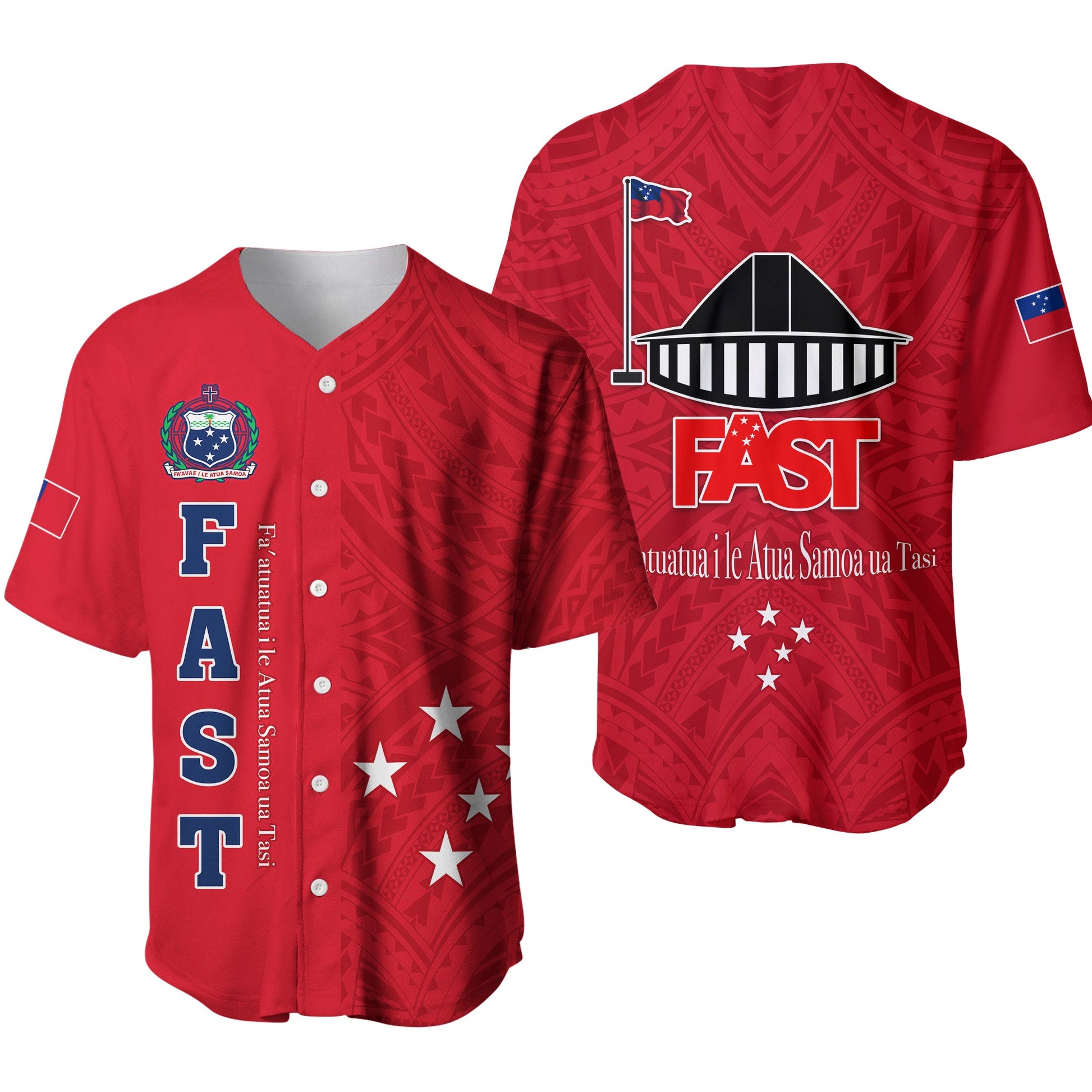 F.A.S.T Samoa Baseball Jersey We Ready Polynesian Samoan