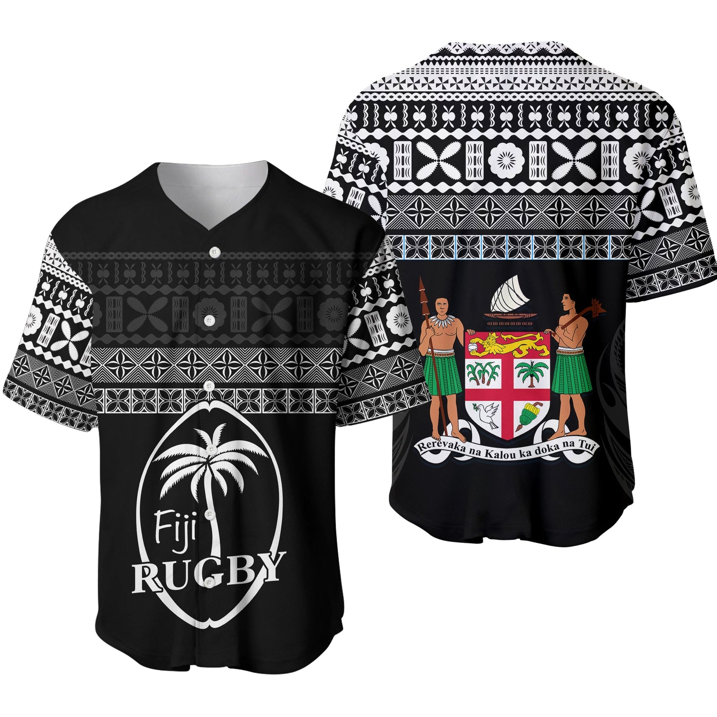 (Custom Text and Number) Fiji Rugby Baseball Jersey Lifestyle 2022 Flying Fijians