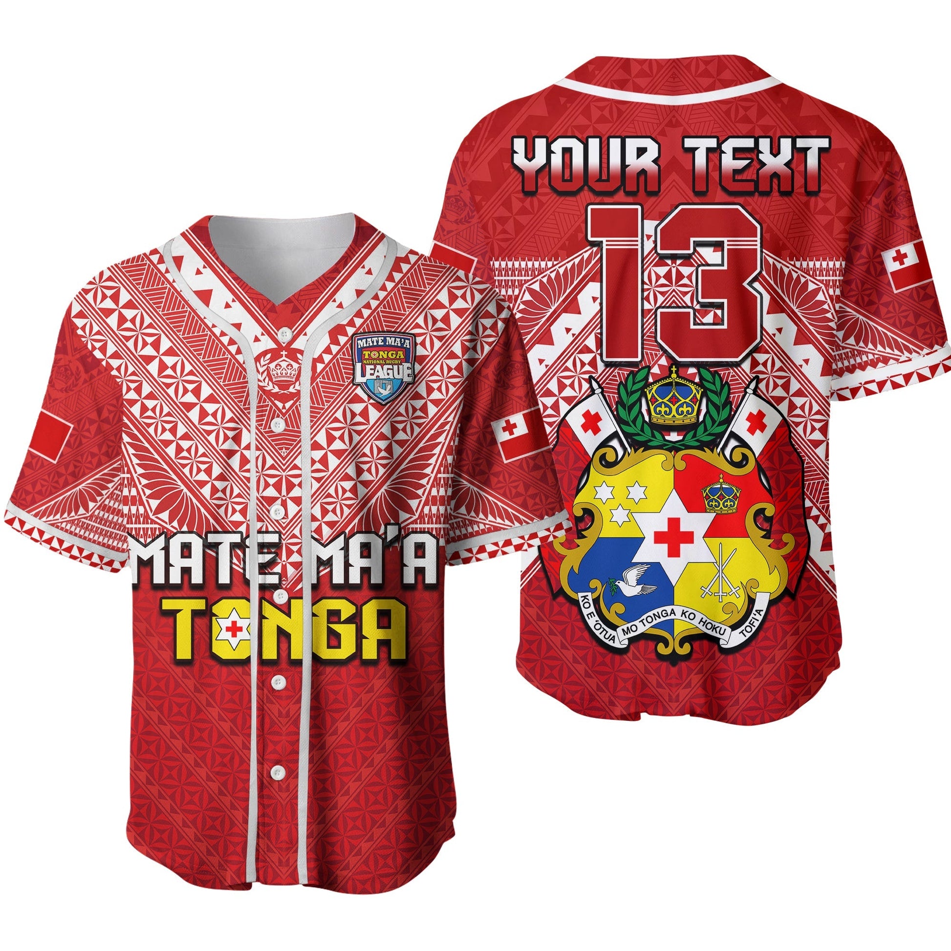 (Custom Text and Number) Tonga Rugby MMT Baseball Jersey Ngatu Mate Maa Tonga Special Ver.02