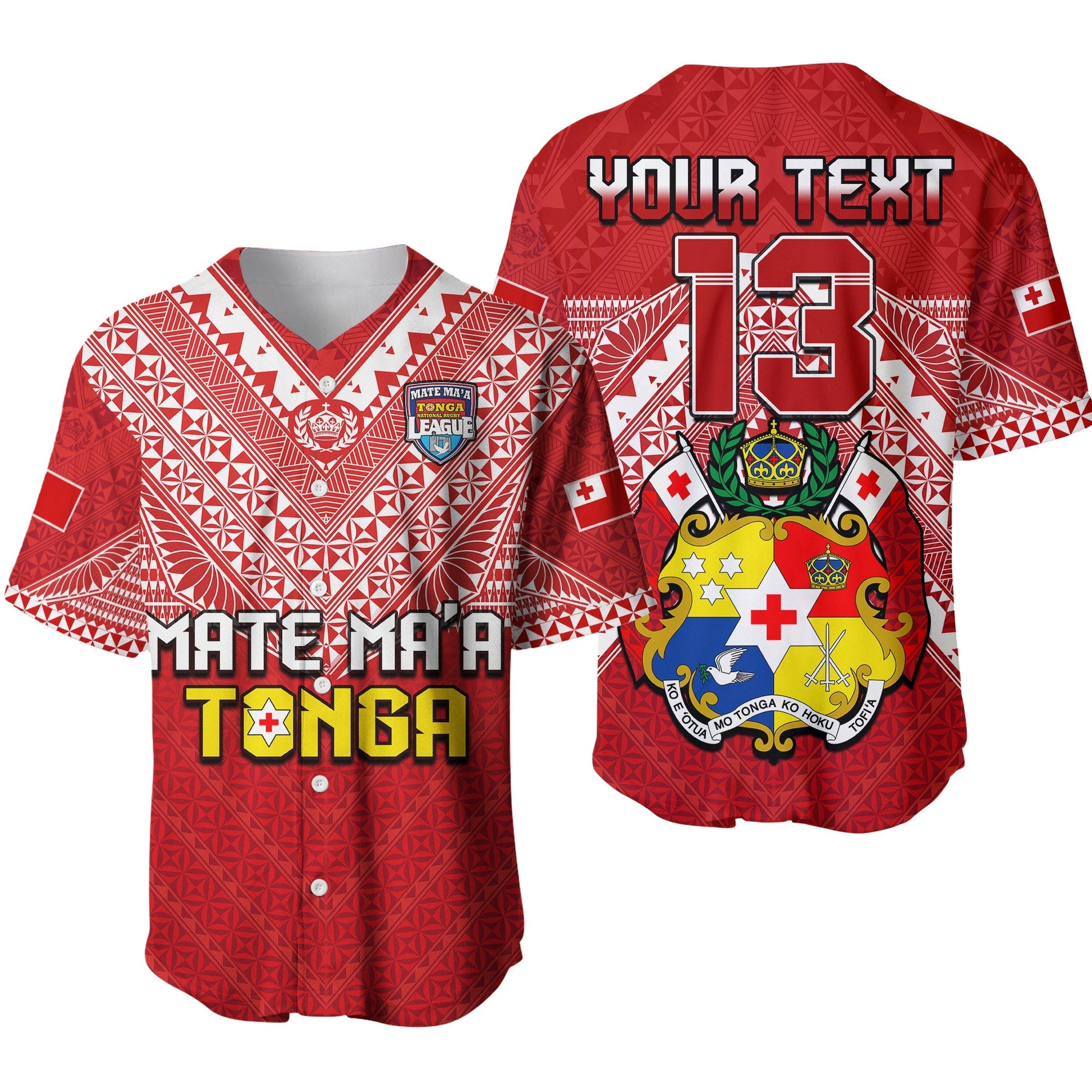 (Custom Text and Number) Tonga Rugby MMT Baseball Jersey Ngatu Mate Maa Tonga Special Ver.01