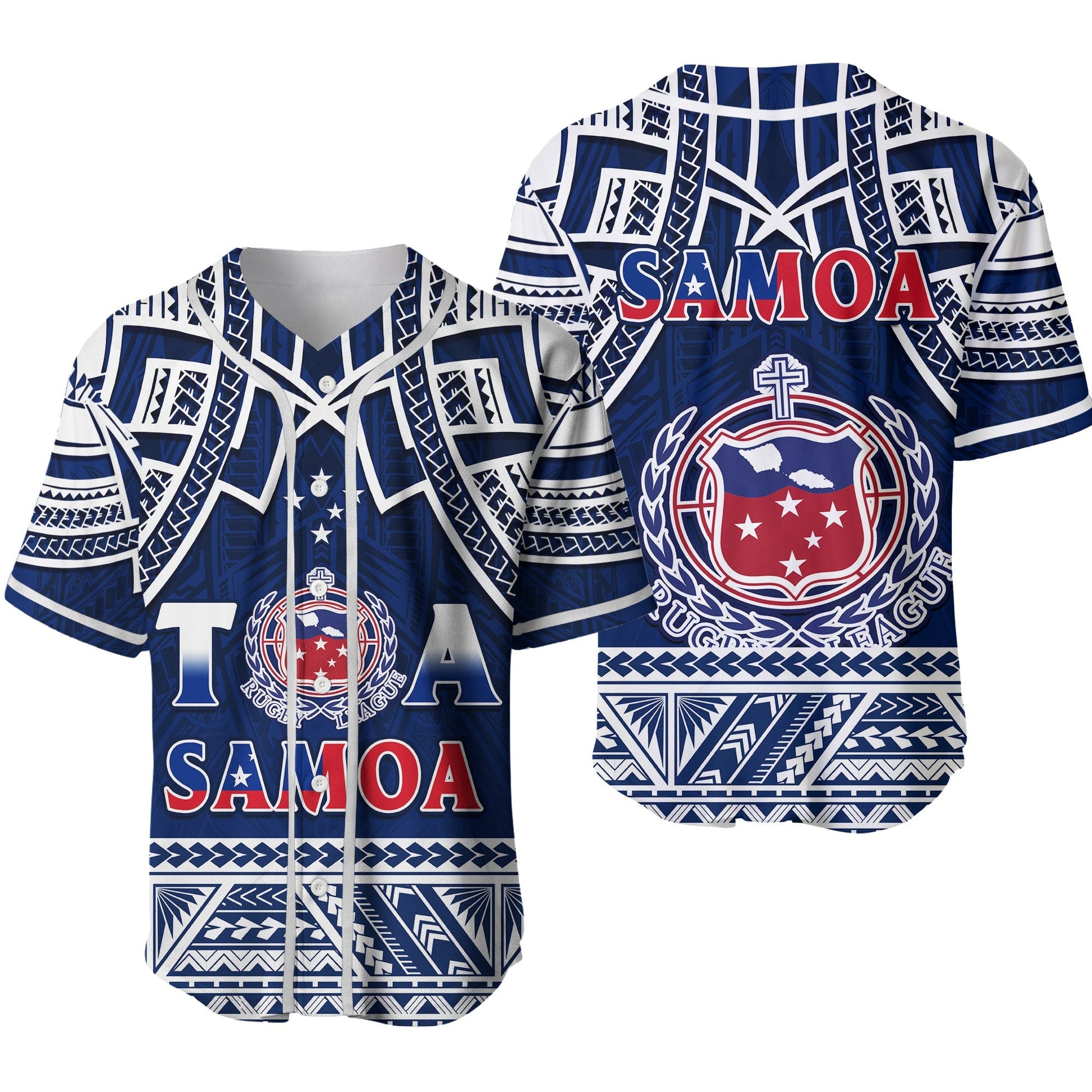 Samoa Rugby Baseball Jersey Toa Samoa Pacific Sporty Ver.02