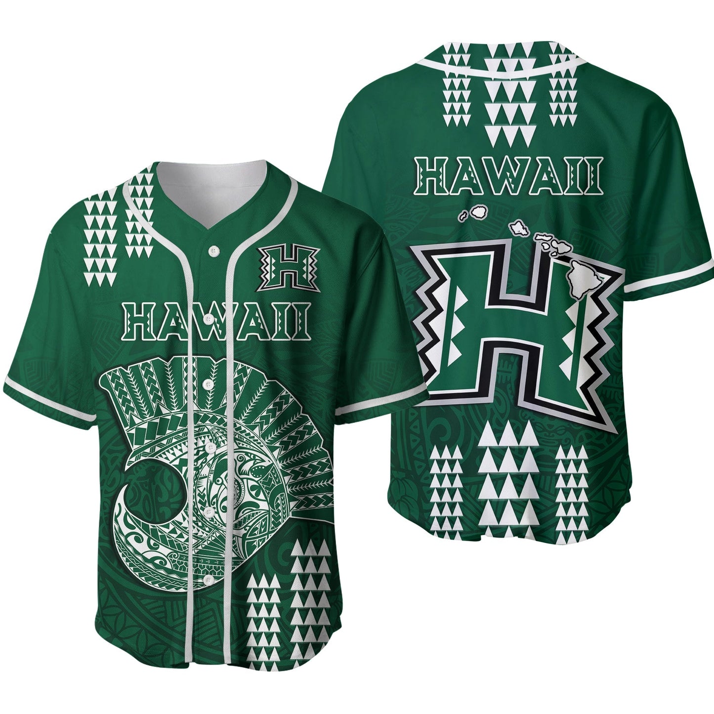Hawaii Football Baseball Jersey Kakau Rainbow Warriors Helmet Ver.02