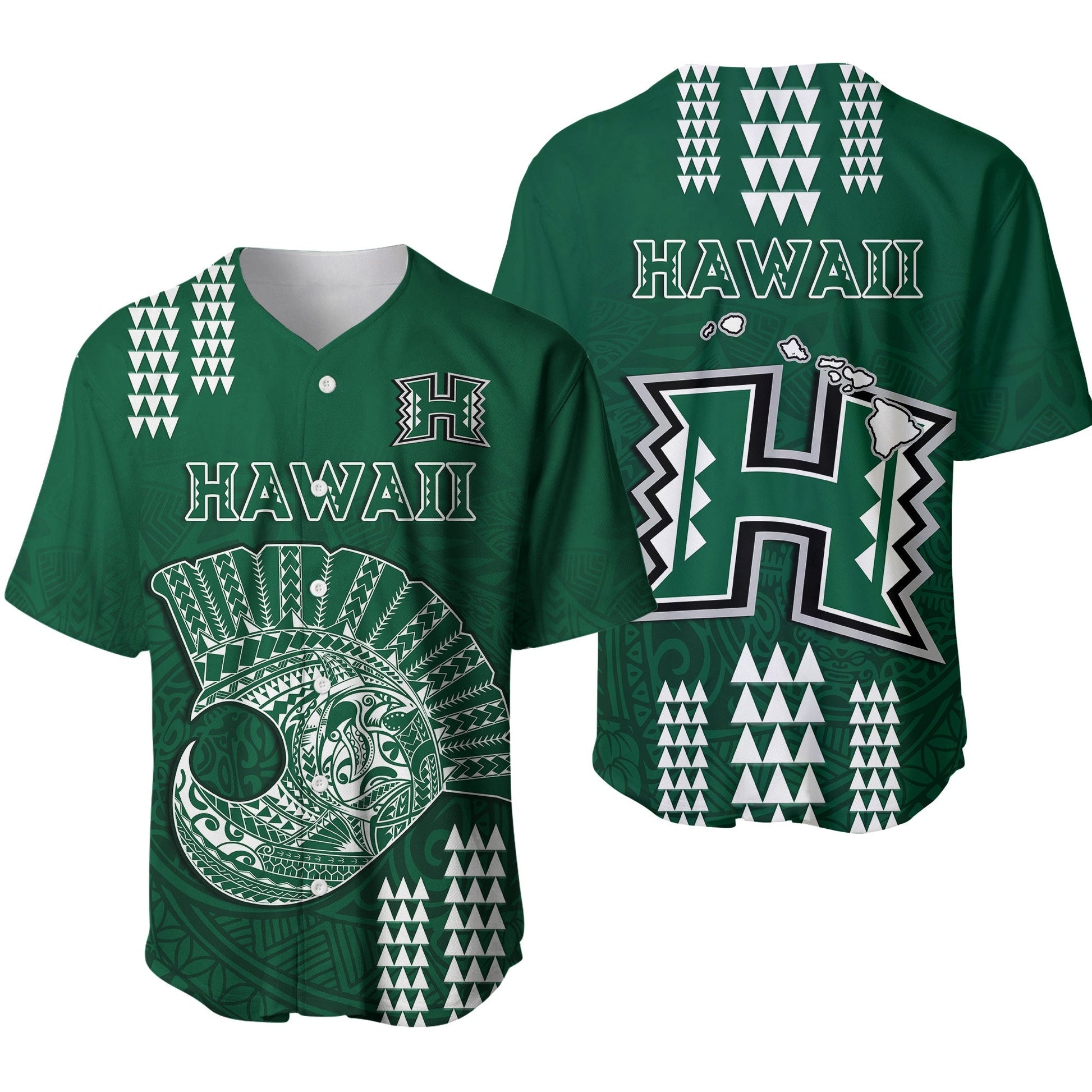 Hawaii Football Baseball Jersey Kakau Rainbow Warriors Helmet Ver.01