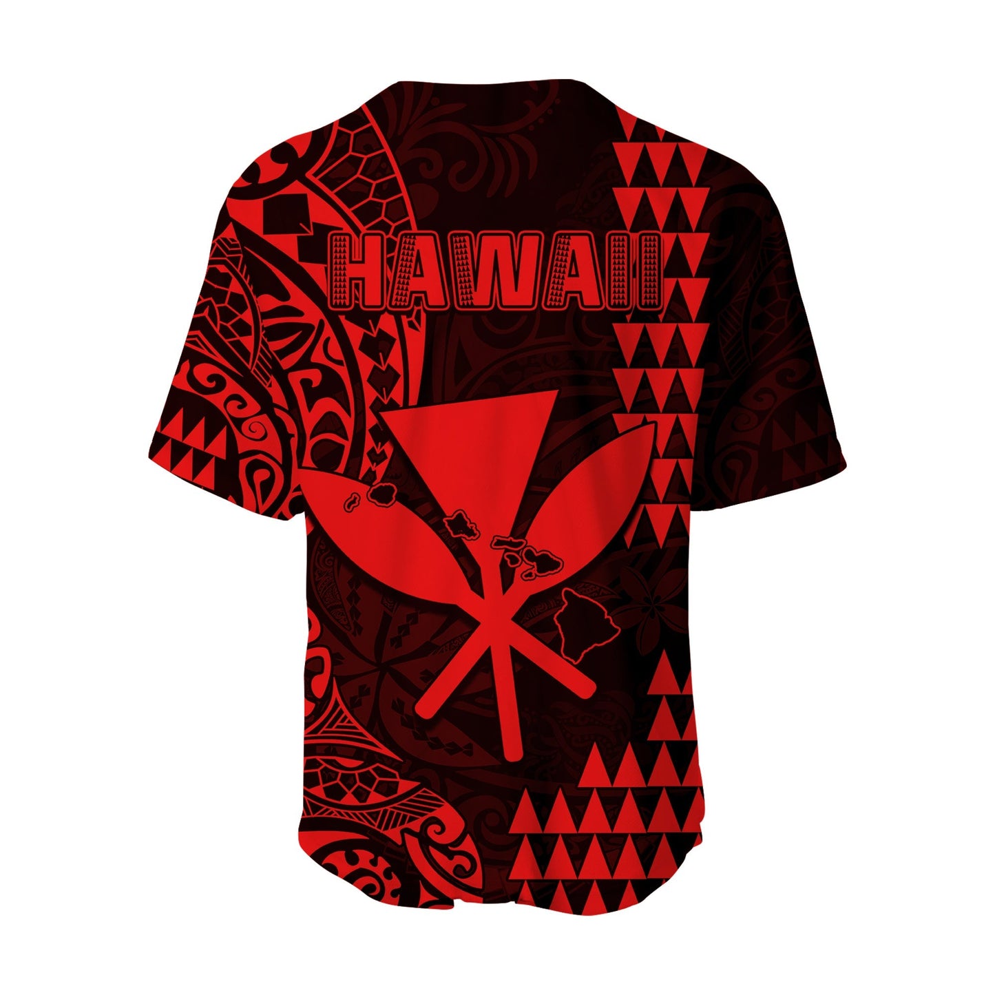 Hawaii Day Kakau Baseball Jersey Proud To Be Hawaiian Red King Kamehameha and Kanaka Maoli