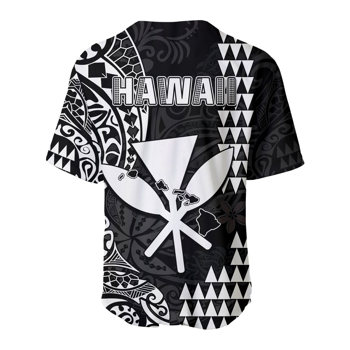 Hawaii Day Kakau Baseball Jersey Proud To Be Hawaiian Black King Kamehameha and Kanaka Maoli