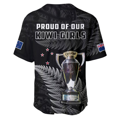 New Zealand 2022 Rugby Baseball Jersey Black Fern Proud Champions RWC
