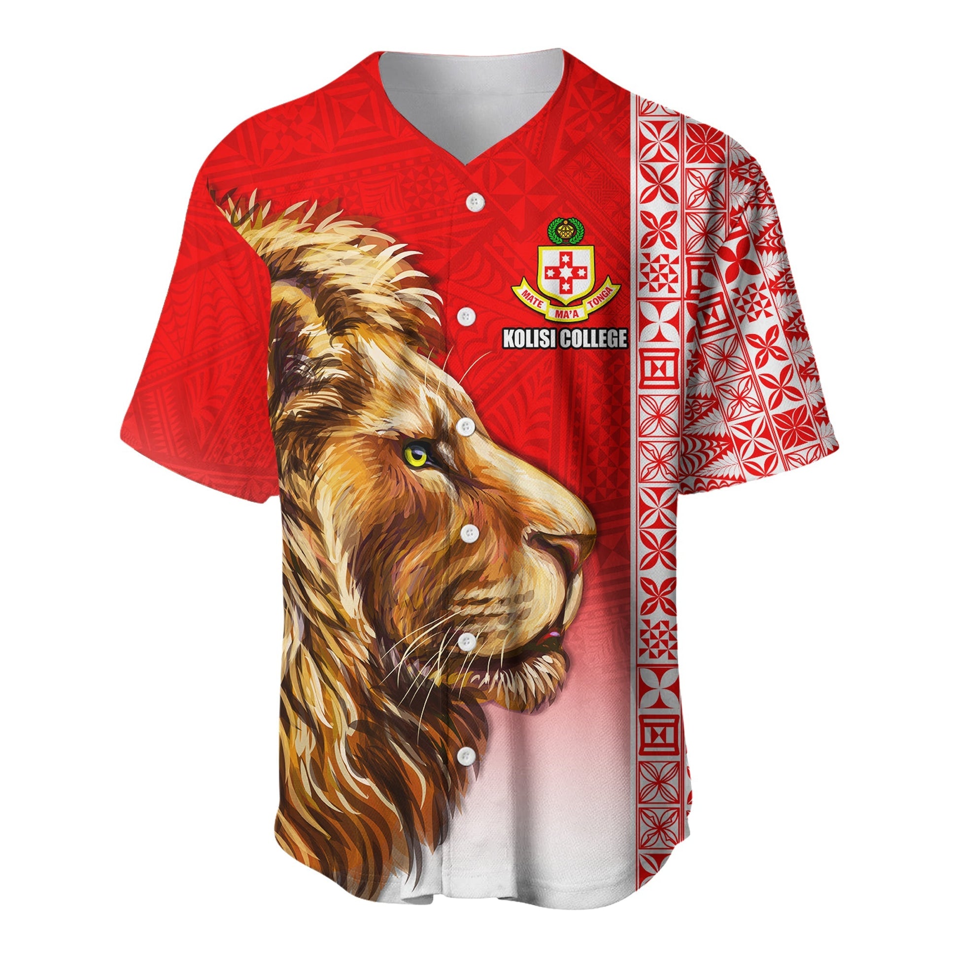 Kolisi Tonga College Atele Baseball Jersey Home of the Lions