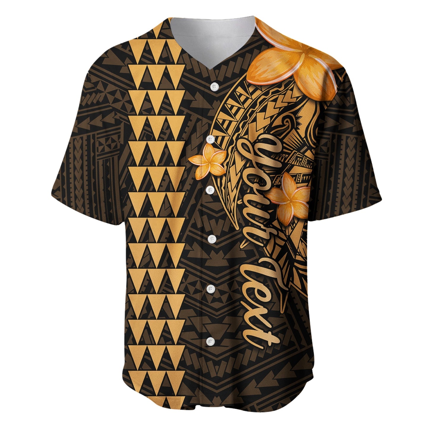 (Custom Personalised) Hawaii Baseball Jersey Kakau Kanaka Maoli Combine Polynesian Shark Ver.01