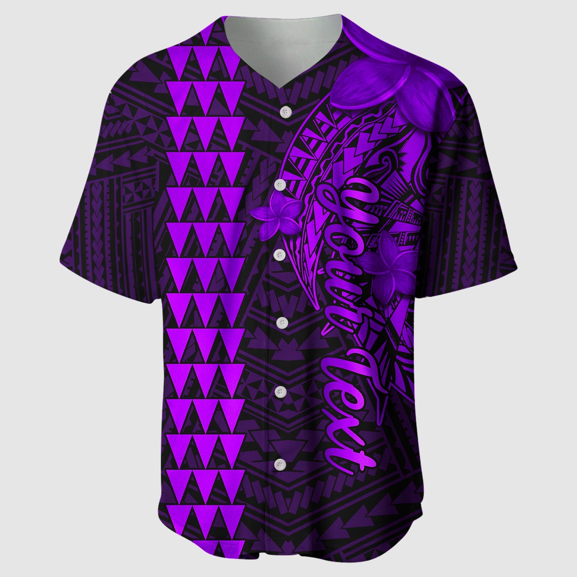 (Custom Personalised) Hawaii Baseball Jersey Kakau Kanaka Maoli Combine Polynesian Shark Ver.05
