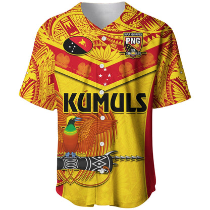 Papua New Guinea Rugby Baseball Jersey PNG Kumuls Bird Of Paradise Yellow