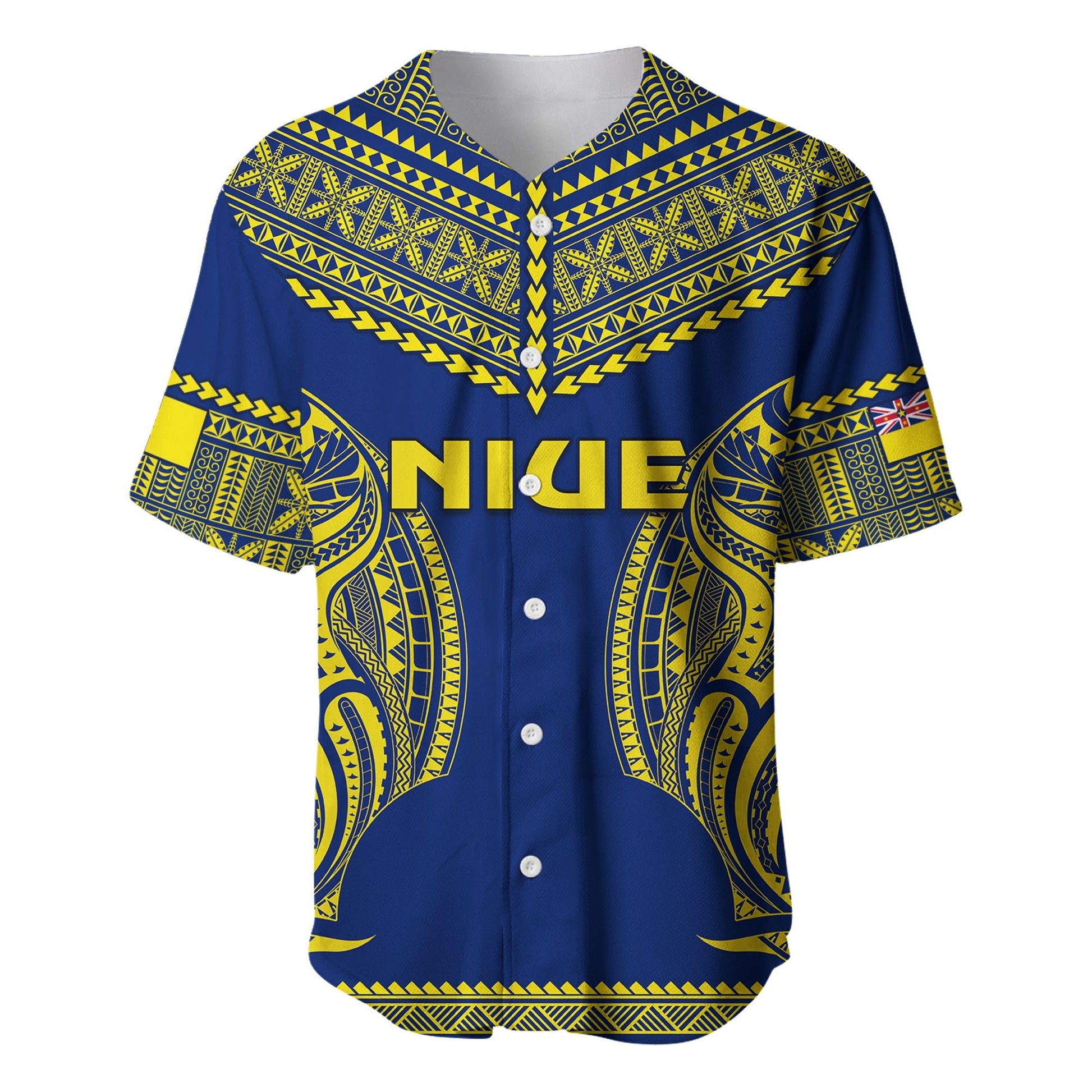 Niue Baseball Jersey Hiapo Mix Polynesian Happy Constitution Day
