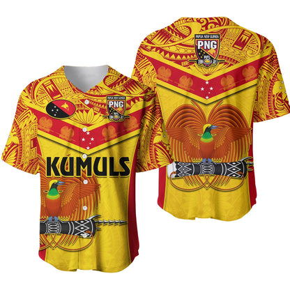 Papua New Guinea Rugby Baseball Jersey PNG Kumuls Bird Of Paradise Yellow