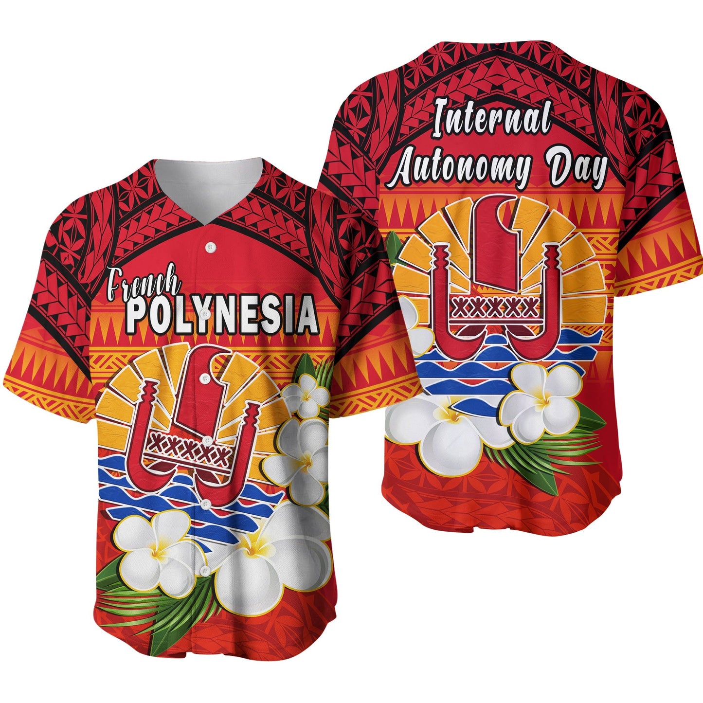 French Polynesia Baseball Jersey Happy Internal Autonomy Day Special Version
