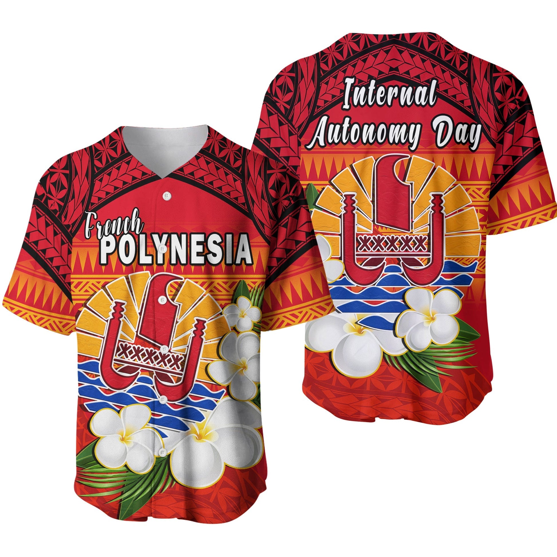 French Polynesia Baseball Jersey Happy Internal Autonomy Day Special Version