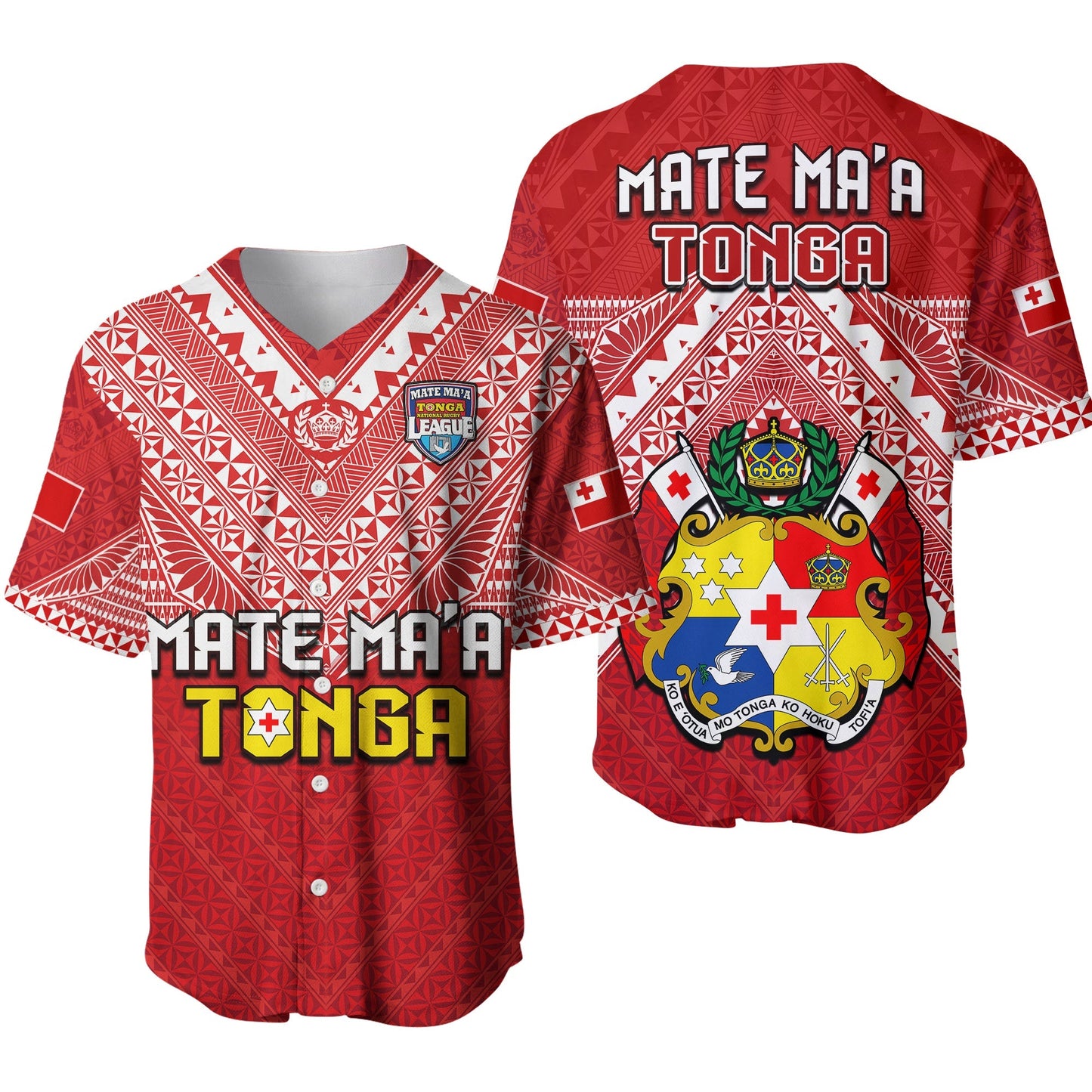 Tonga Rugby MMT Baseball Jersey Ngatu Mate Maa Tonga Special Ver.01