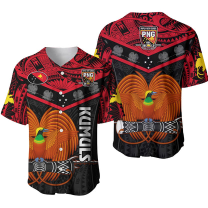Papua New Guinea Rugby Baseball Jersey PNG Kumuls Bird Of Paradise Black